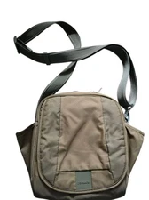 Pacsafe Metrosafe LS200 Brown Anti-Theft RFID Crossbody Bag Multi-Pocket Travel