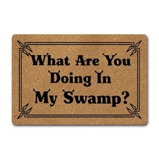 Funny Doormats What are You Doing in My Swamp Indoor Floor Welcome Mat for En...