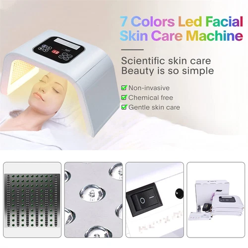 7 Farben LED Lichttherapie Hautverjüngung PDT Anti-Aging Gesicht Schönheit Maschine - Bild 2 von 19