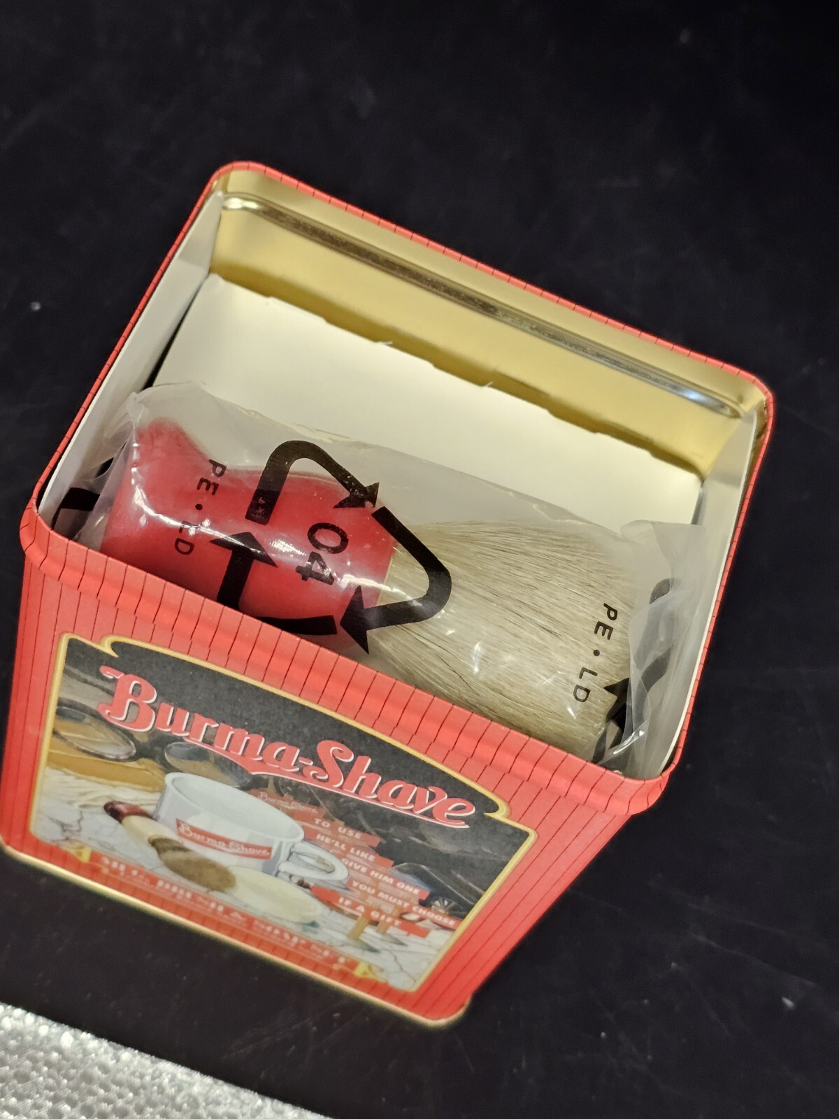Burma Shave Gift Complete Set Mug Brush & Soap Collectible Shaving w