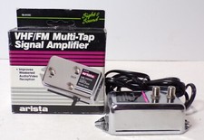 VHF/FM Multi-Tap Signal Amplifier Arista 56-9105 A/V Booster Vintage 031225WT2
