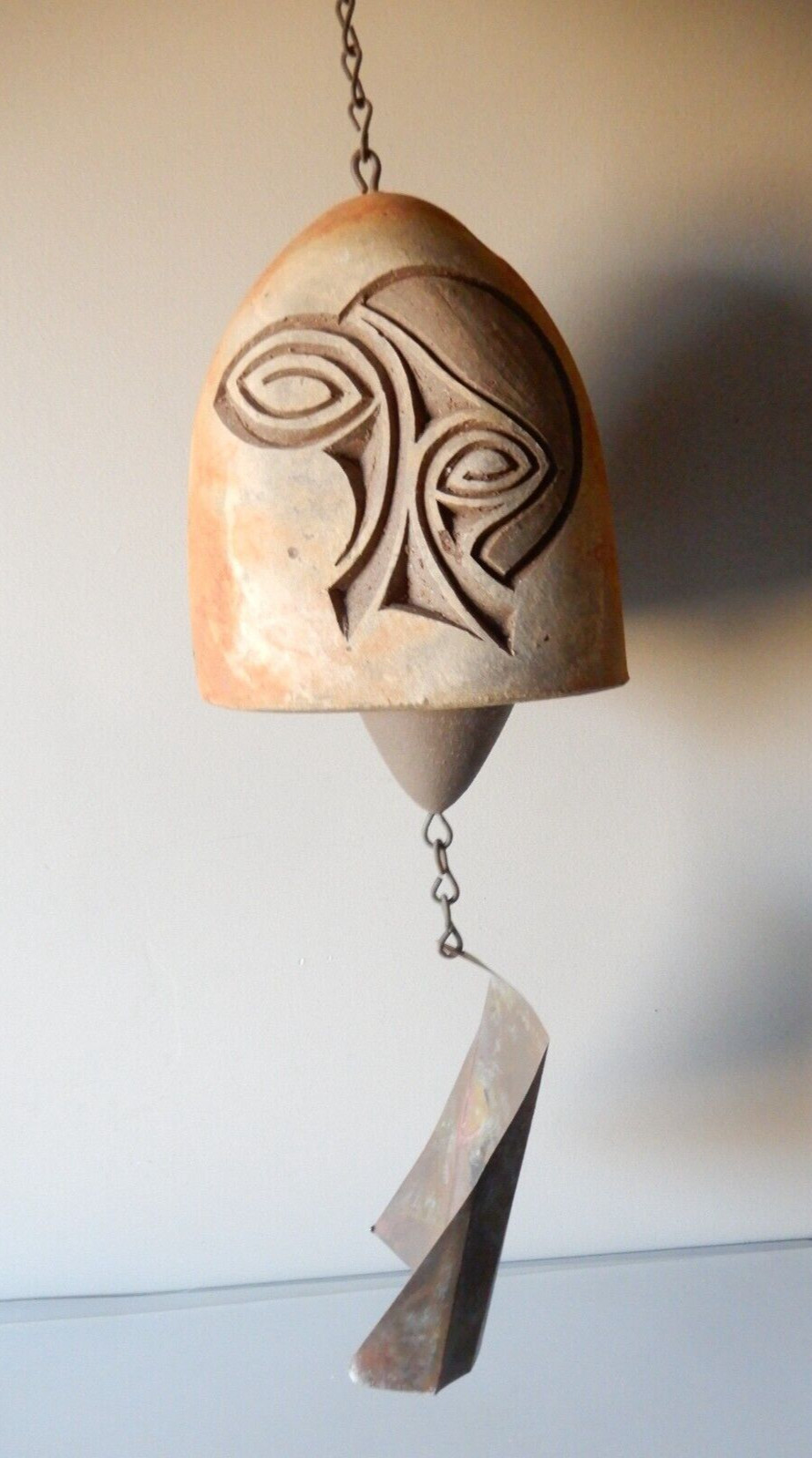 Paolo Soleri Cosanti Arcosanti 6" Ceramic Pottery Windchime Wind Bell, SIGNED