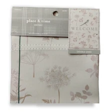 Place & Time Sanctuary "Welcome" Double Sided Garden Flag (12x18 in) New