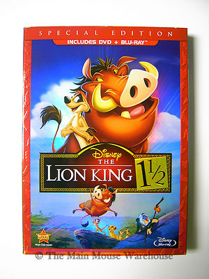 Disney The Lion King 1/2 DVD Blu Blu-ray Combo Pack DVD/Blu-ray BRAND  NEW 786936817737|