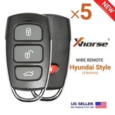 5x Xhorse Universal Wired Remote Key For Hyundai Style 4B With Panic XKHY04EN