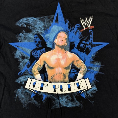 WWE CM Punk Size 16 Black Youth T-Shirt Authentic Official Merch Tee New - Picture 2 of 8
