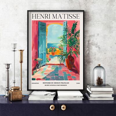 Henri Matisse Druck, Henri Matisse Ausstellungsposter, buntes Wandbild (45d)