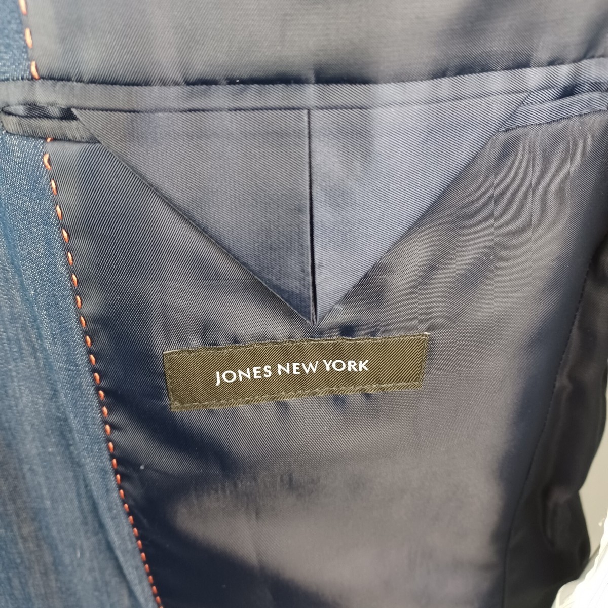 Jones New York Sportcoat 36R Men Blazer Jacket Blue Cotton 2