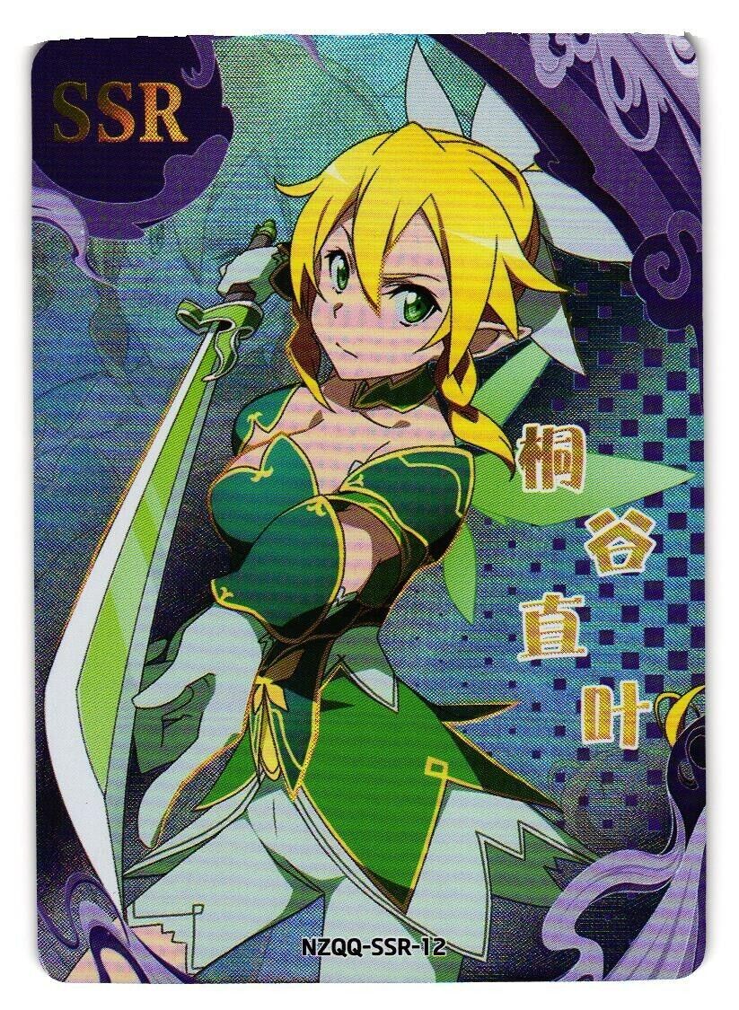 Leafa Sword Art Online SSR NZQQ-SSR-12 Attack on Titan Anime CCG card