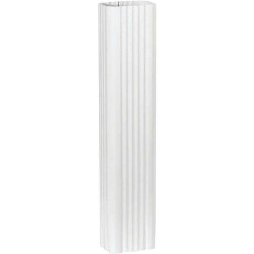 Spectra Metals 3 In. x 4 In. x 15 In. KStyle White Aluminum Downspout