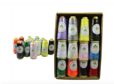 Polyester Nähmaschinengarn Baumwolle x 12 Polizisten verschiedene Farben 100%