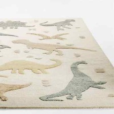 Brand New Geo-Dino Dinosaur Kids Premium Quality Handmade Hand tufted Carpet