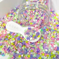 FAKE Purple Mermaid Scale, Ocean Polymer Clay Sprinkle Mix NOT EDIBLE D44-20