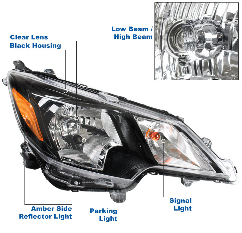 For 21-24 Mitsubishi Mirage G4 BE ES LE Halogen Black