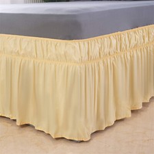 Bed Trimmed Skirt Single Elastic Bed Skirt Solid Color without Bed Surface NEW