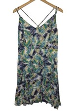 Forever 21 Dress Plus 1X Strappy Criss Cross Spaghetti Strap Tropical Hawaiian 