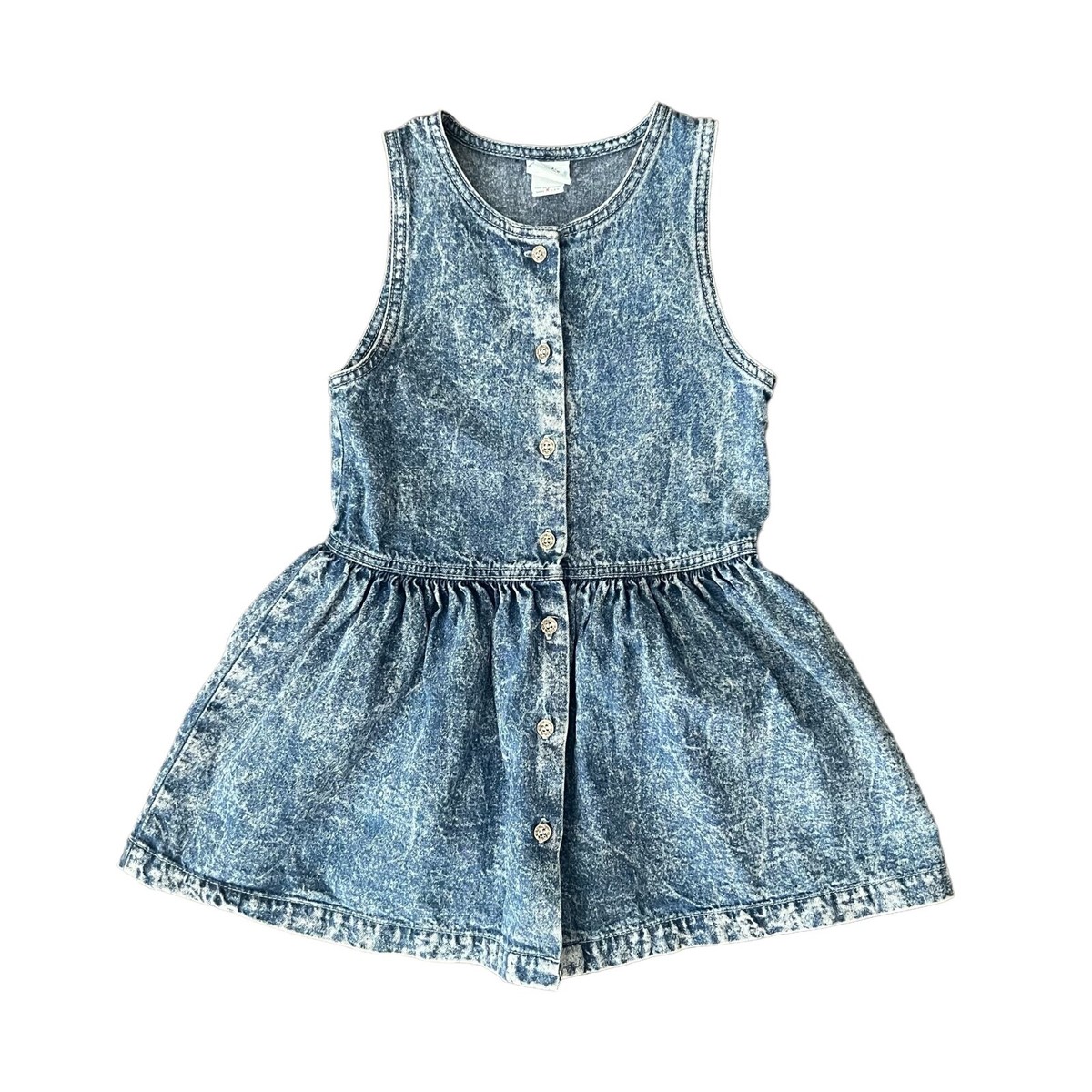 Oshkosh BGosh Vintage Denim Acid Washed Jumper Dress Made in USA Girls  Size 6