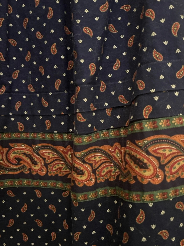 De colección 1980-90’s Vera Bradley Indiana Retirado Azul Paisley Falda Chaqueta Conjunto Traje M Foto 2 de 4