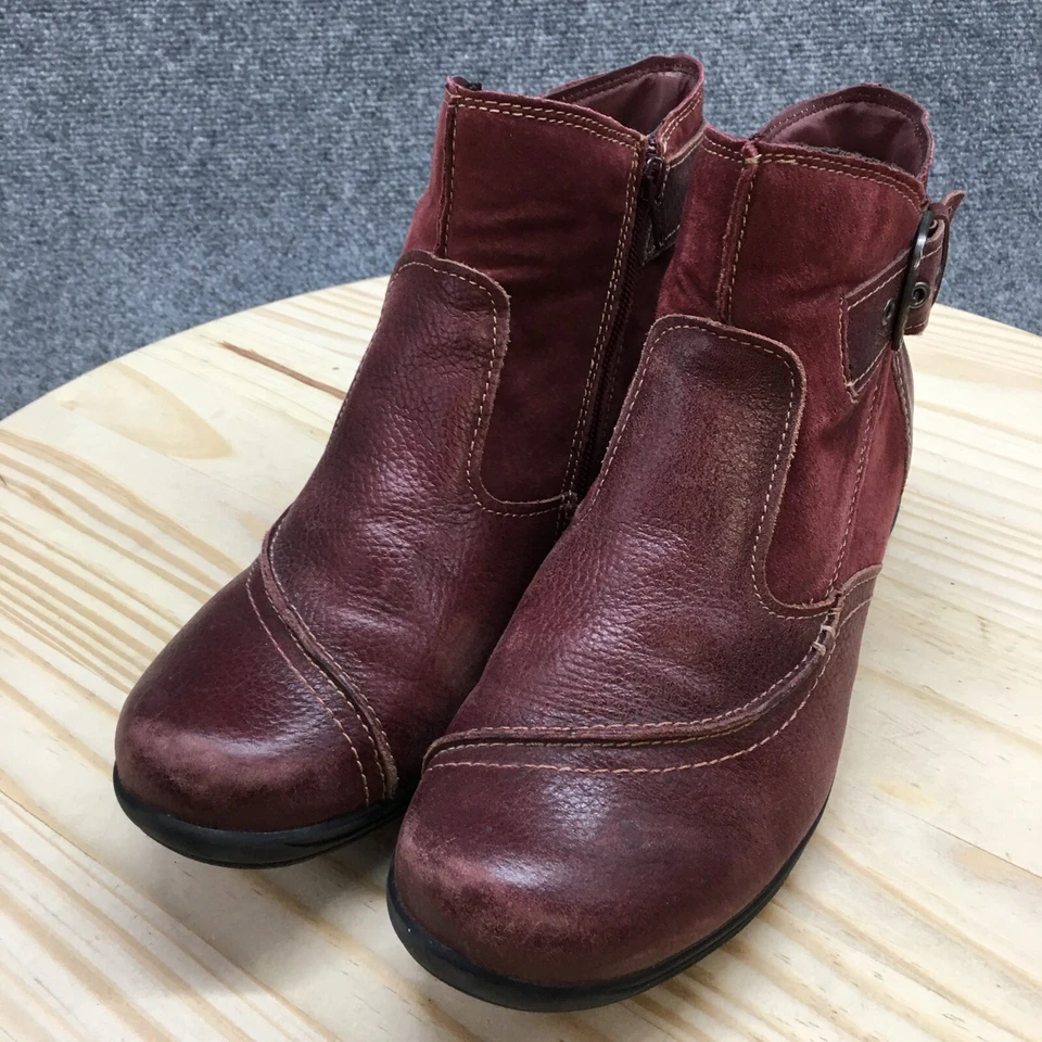 Earth Origins by Earth Botas Mujer 11 M Dayton Botines Cuero Borgoña Foto 3 de 4