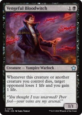 Vengeful Bloodwitch [Foundations] Magic MTG NM Magic The Gathering