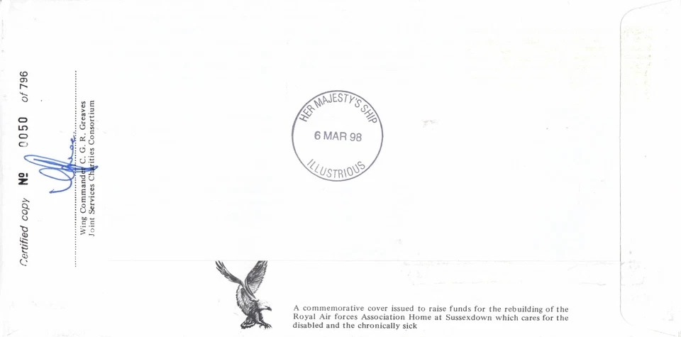 Princess Diana SIGNED RAF FDC56 No. 3 Squadron Larkhill Salisbury 1998 (139423) - Image 2 of 2