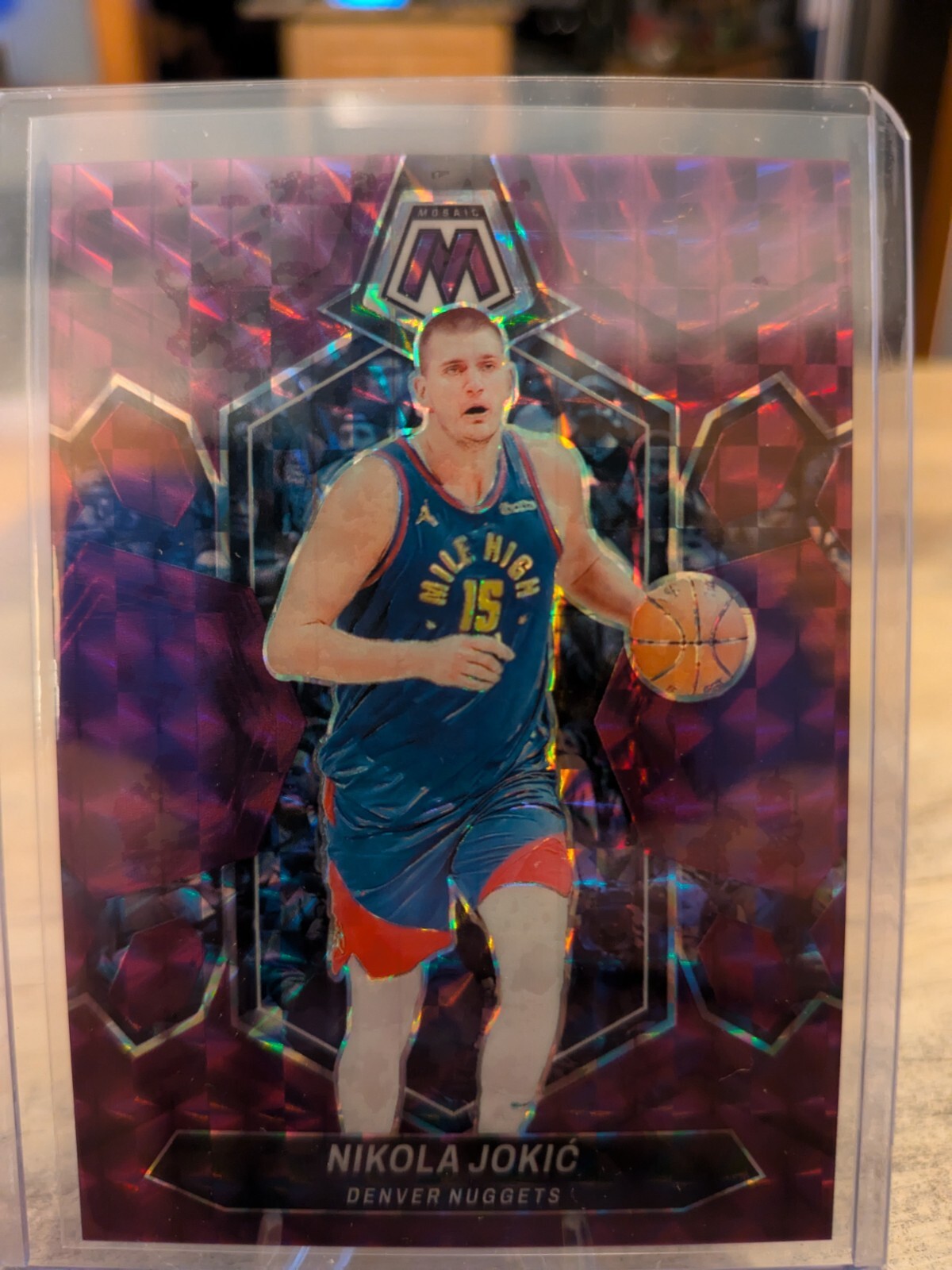 2023-24 Mosaic- Nikola Jokic- #47 Purple Mosaic Prizm 29/99