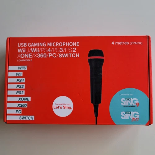 USB Microphone for Karaoke / Compatible for Wii/PS/XBox/PC pack of 2 New