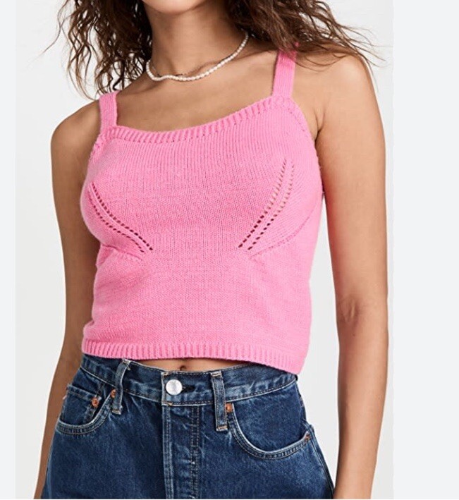 NWOT English Factory Women's Pink Tank Top Size M | eBay