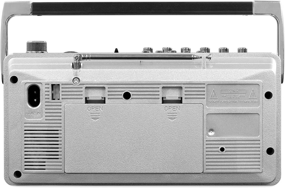 Victrola Mini Boombox With Cassette Player Recorder And Am/fm Bluetooth Radio