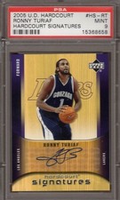2005 Upper Deck Hardcourt Signatures #HS-RT Ronny Turiaf RC PSA 9 Gonzaga