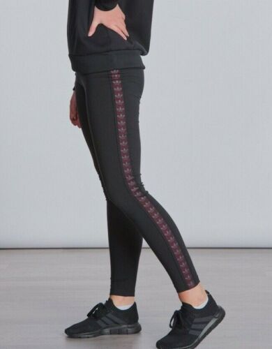 Mädchen adidas Trefoil Band Leggings Schwarz Größe 7,8,9,10,11,12,13,14 - Afbeelding 1 van 5