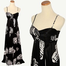 Windsor $90 Evening Prom Formal Cruise Gown Dress size 7 Long Floral NEW BLACK