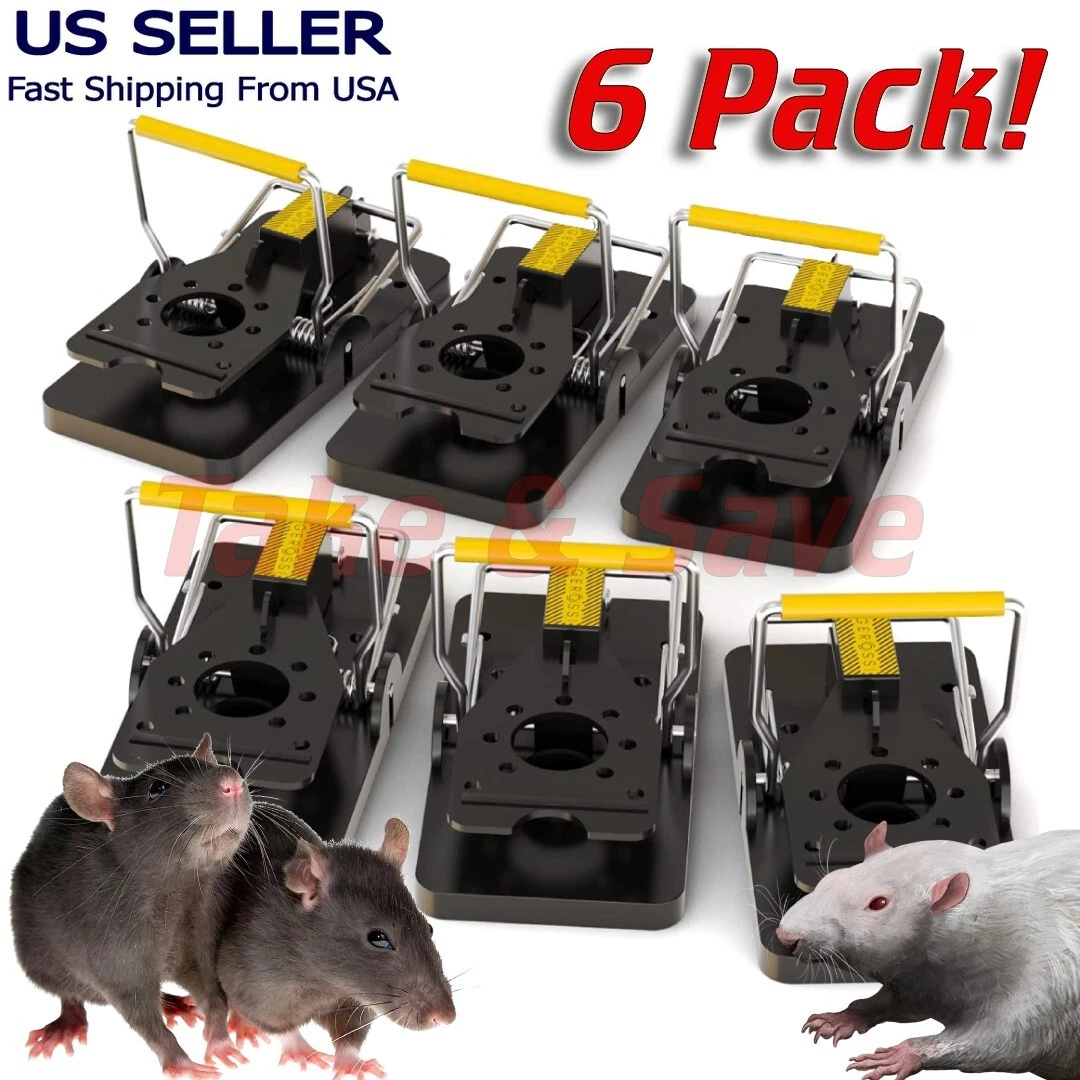 Instant Mouse Mice Traps for House Indoor Outdoor Easy Setup Reuse - 6 Pack