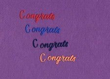 CONGRATS 2 die cuts scrapbook cards