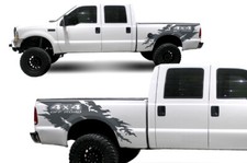 Vinyl Graphics Decal Wrap For Ford F-250350 Truck 99-06 4x4 Offroad Torn Ngrey