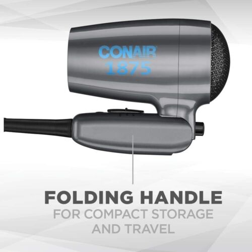 Dual Voltage Travel Hair Dryer, 1875W Compact Foldable Blow Dryer - Picture 3 of 9