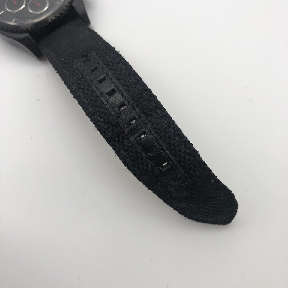 Armani Exchange AX1610 Black Dial Black Nylon Strap Chronograph Men's ...