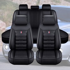For Honda Civic 2010-2019 5-seat Full Set Car Seat Covers Front Rear Pu Leather