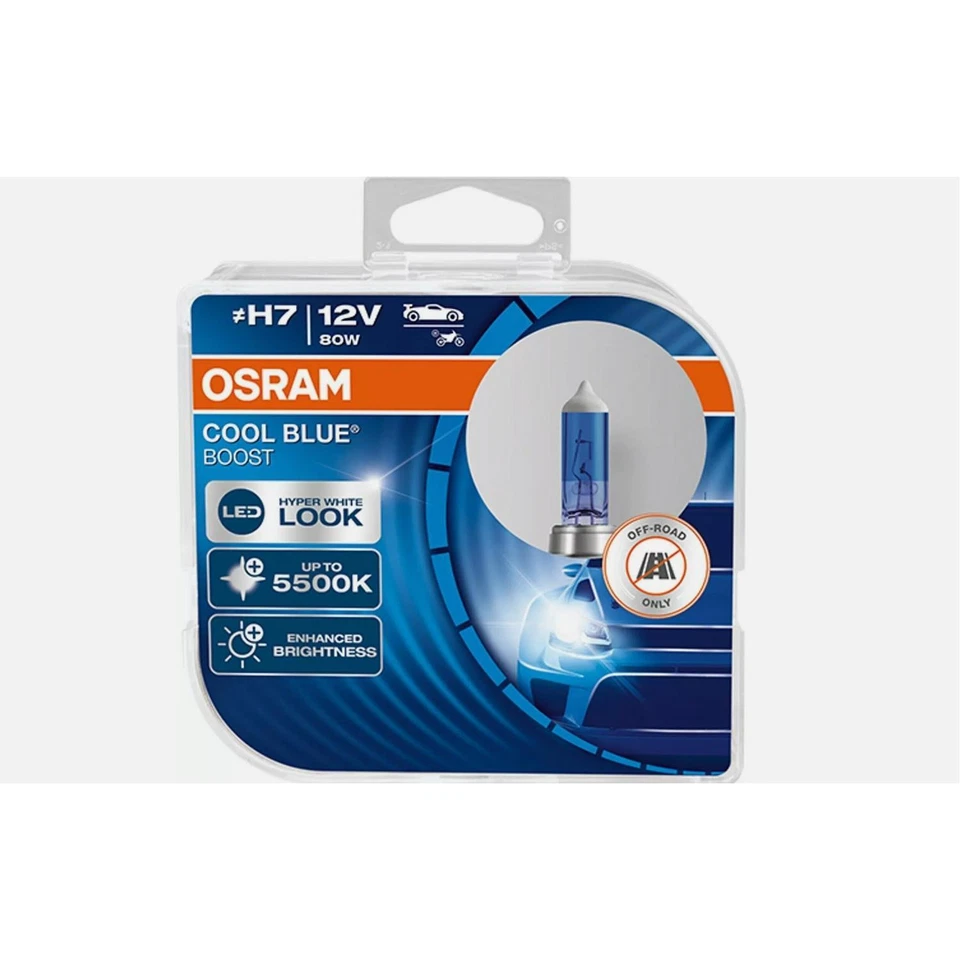 H7 OSRAM COOL BLUE BOOST + 5500K LAMPES EFFET DE XÉNON + 50% 80 W 12V - Photo 1/1