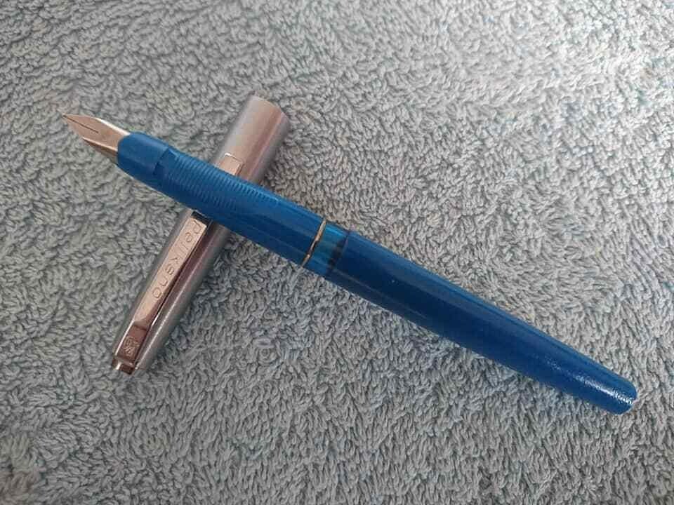 🔴PELIKAN 1973 Model Pelikano in blue silver fountain pen 鋼筆