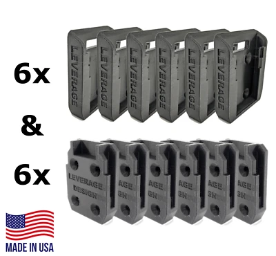 LEVERAGE DESIGN 6 / 6 Combo Pack DeWALT 20V 60V Tool & Battery Mounts/Hangers/Holders- BEST FIT!