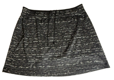 Made for Life Woman's 1X Black Skort Skirt Golf Tennis Swim Pickleball-417