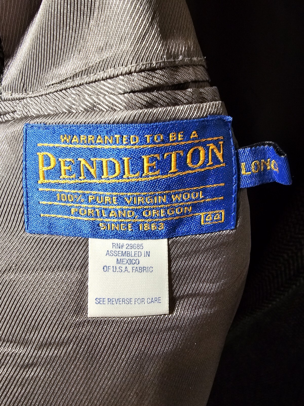 PENDLETON 100% Wool Western  2-Button Gray Blazer… - image 3