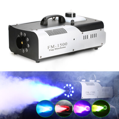 3 in 1 RGB LED Licht Nebelmaschine Fernbedienung Fogger 1500W DMX Fog Machine