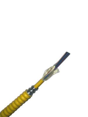 24 Strand Singlemode Indoor AIA Armored Plenum Corning SMF-28 Ultra Glass 500ft