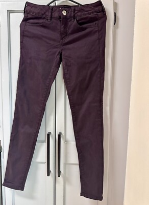 American Eagle Burgundy High Waisted Jegging Size 2