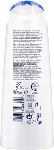 Dove Intensive Repair Shampoo 400ml x 3 - Picture 4 of 9