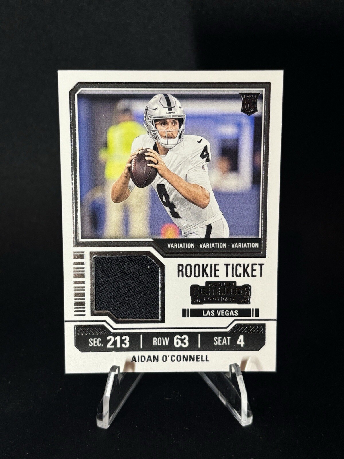 Aidan O'Connell 2023 Panini Contenders Football RC Rookie Ticket Relic TS1V