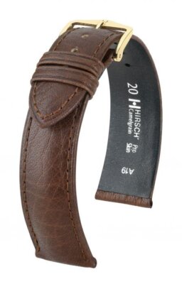 Hirsch Camelgrain 14 mm brown Pro Skin watch strap, length M (no QR pins)