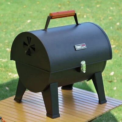 Royal Gourmet Tragbarer Holzkohlegrill , Campinggrill Grillfläche 44x31,8cm